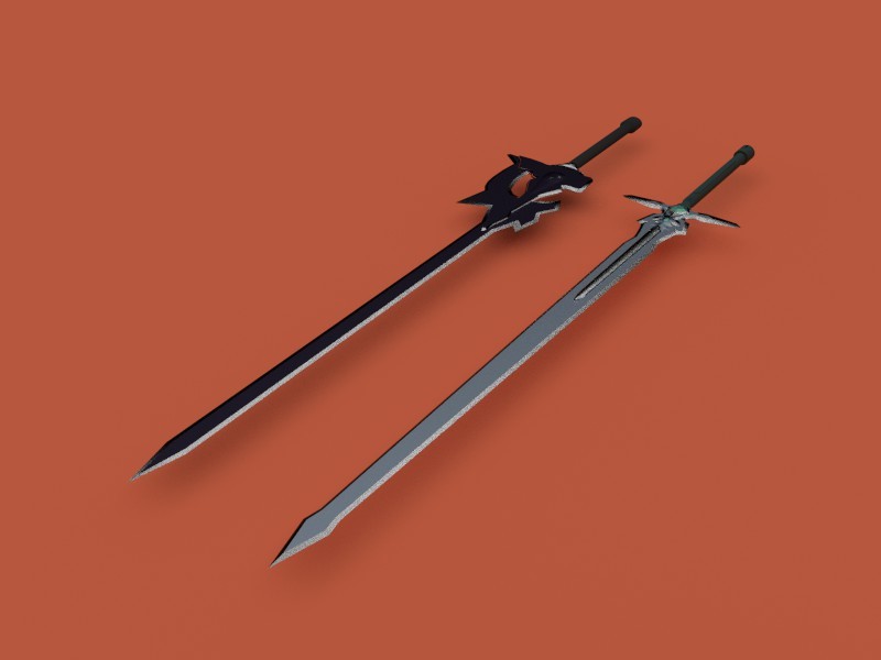 Sword Art Online's Elucidator &amp; Dark Repulser preview image 1